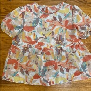 SHEIN Multicolor Abstract Top